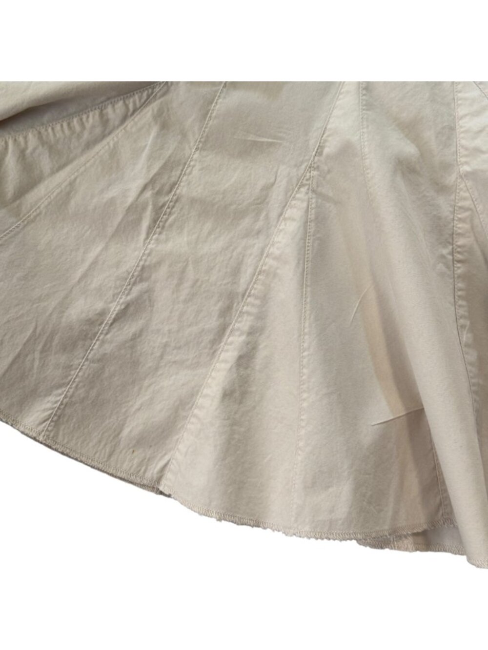 For Joseph Cream Cotton Paneled Flare Mini Skirt XL A-Line Vintage Y2K - Picture 12 of 12